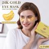 Yargkos 32 Pairs 24K Gold Under Eye Patches, Golden Cooling Hydrating Eye Mask for Dark Circles Puffiness Puffy Eyes, 32 Sets Anti Wrinkle Collagen Undereye Pad, Travel Beauty Skincare Face Gel view 2