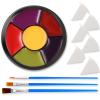 6 Colors Halloween Face Body Paint + 6pc Sponge + 3pc Brush, Yellow Purple Red Green Bruise Wheel for SFX Makeup, Face-Paint Body Paint Halloween Makeup Kit for Zombie Clown Joker Alien Witch Costume view 1