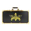 Professional Barber Supplies Case, Barber Cases for Clippers and Supplies, Hairdressing Tools Storage Case with Handle and Secure Numlock, Barber Travel (Golden) view 3