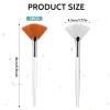 2 Pcs Fan Makeup Brush, Fan Brushes Esthetician Facial Mask Brush, Highlighter Brush Makeup Face Mask Applicator, Face Mask Brush for Women Girls view 2