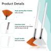 2 Pcs Fan Makeup Brush, Fan Brushes Esthetician Facial Mask Brush, Highlighter Brush Makeup Face Mask Applicator, Face Mask Brush for Women Girls view 3