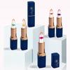 1 Pack of 6 Color Change Flower Jelly Lip Balm Lipstick, Gold Flakes Jelly Flower Lip Balm, Color Changing Lip Balm Set view 1