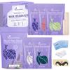Mallowwax Hard Wax Beads 6-Pack, 1lb lavender wax beads + 5-pack multicolor wax beads kit for hair removal view 1