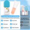 16 Pack Silicone Bottle Covers,Elastic Sleeves for Leak Proofing,Travels Essentials for Women Men,Reusable Accessories Luggage for Travel Size Toiletries,Cruise Ship Essentials, Travel Must Haves view 2