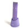 OLOV Electric Body Hair Trimmer - Groin Trimmer for Men - Bikini Trimmer Women - Wet/Dry Shaver Groomer, Replaceable Ceramic Blade Heads, USB Recharge Dock, Waterproof Hygiene Razor, Bright Purple view 1
