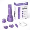 OLOV Electric Body Hair Trimmer - Groin Trimmer for Men - Bikini Trimmer Women - Wet/Dry Shaver Groomer, Replaceable Ceramic Blade Heads, USB Recharge Dock, Waterproof Hygiene Razor, Bright Purple view 2