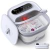 ALLJOY Foot Spa Bath Massager with Heat, Collapsible Foot Massager Spa Soaking Tub with Bubbles, Pumice Stone, Timer, 6 Shiatsu Massage Rollers Pedicure FootSpa for Relaxation, Gifts for Dad, Mom view 1
