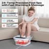 ALLJOY Foot Spa Bath Massager with Heat, Collapsible Foot Massager Spa Soaking Tub with Bubbles, Pumice Stone, Timer, 6 Shiatsu Massage Rollers Pedicure FootSpa for Relaxation, Gifts for Dad, Mom view 3