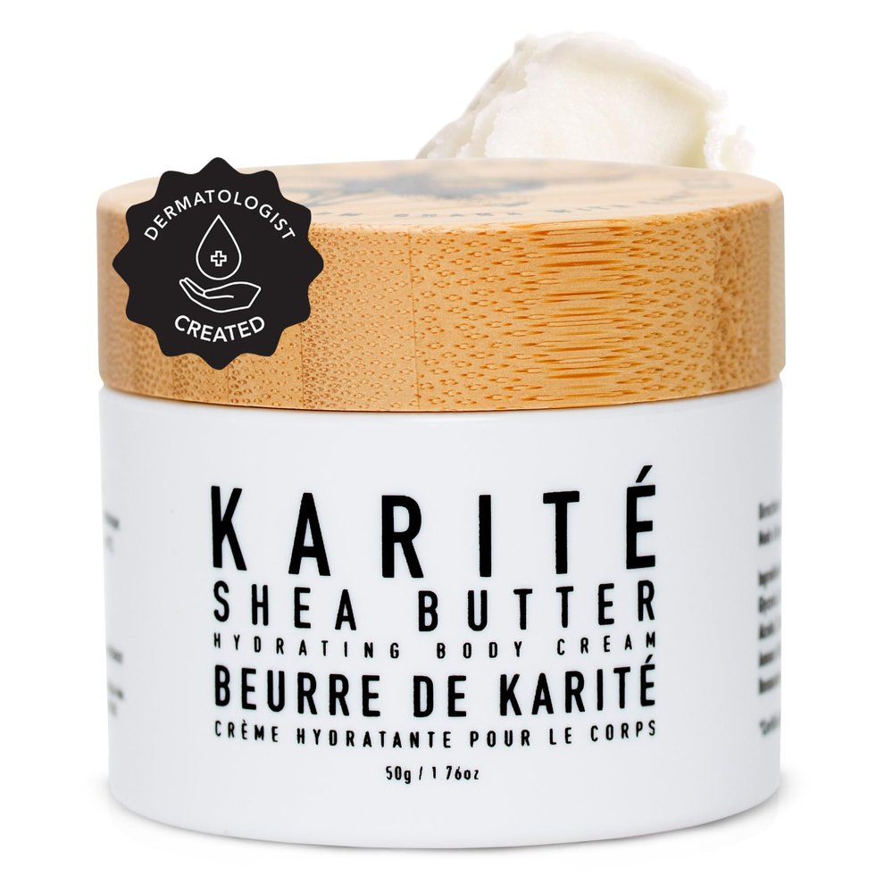 Karite Creme Corps Mini Shea Butter Body Cream | Hydrating Moisturizer for Dry & Sensitive Skin | Dermatologist-Formulated and Approved | Cruelty-free & Hypoallergenic for all Skin Types - 1.7fl oz