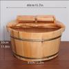 Ehzgqneg Foot Tub, Wooden Foot Bath with Massager and lid, Solid Wood Foot Basin, Foot Bucket for Soaking Feet Spa Foot Care view 2
