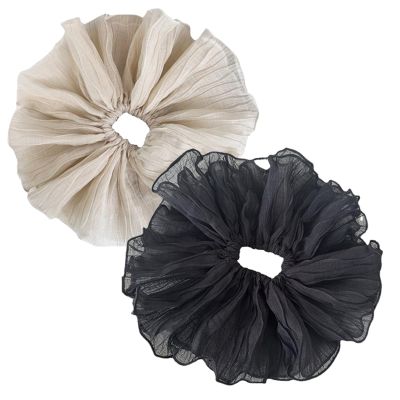 2 Pcs Vintage Hair Scrunchies Simple Hair Tie Soft Elastic Bands Large Intestine Hair Ring Hair Rope Ponytail Hair Accessories
