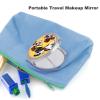 GFLFMXZW Dog Cartoon Travel Makeup Mirror, 1x/2x Magnification, Portable Pocket Mirror for Purse Round Mini Cosmetic Compact Mirror Cute Handbag Mirror view 3