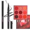 docolor Waterproof Eyeliner Pen Super Slim Precise All Day Black Professional Makeup Liquid Eye Liner and Red Eyeshadow Palette 9 Colors Gemstone Shadow Palette Highly Pigmented Mattes Shimmers view 1