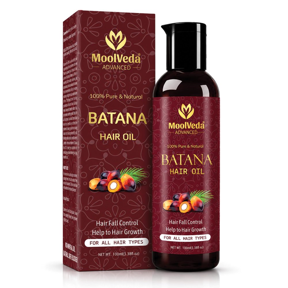 Moolveda Pure Batana Oil for Hair Growth By Dr Sebi Sourced From Honduras | Promotes Thicker, Shiny, Stronger & Healthy Hair | Pure Dr Sebi Batana Oil for Hair Growth and Hair Fall Control | 100 ml