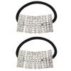 Ipetboom 2Pcs Crystal Elastic Hair Tie - Rhinstone Hair Rings, Exquisite Ponytail Holder,Elegant Hair Circle, Women Hair Band Girls Holder Hair Accessories view 1