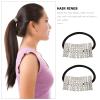 Ipetboom 2Pcs Crystal Elastic Hair Tie - Rhinstone Hair Rings, Exquisite Ponytail Holder,Elegant Hair Circle, Women Hair Band Girls Holder Hair Accessories view 4