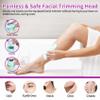 Electric Shaver for Women2 in 1 Painless Silk Glide Pro Bikini Shaver with Removable Head, Wet & Dry Waterproof Rechargeable Cordless Electric Razor Women for for Leg Arm Underarm Bikini Area (Blue) view 3