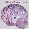 2Pcs Genergy Shower Cap Waterproof, Adjustable Shower Cap for Women Reusable, Luxury Shower Caps with Satin lining, Extra Large &Double Layers &Reversible Bonnet(Purple+ Purple flower) view 2