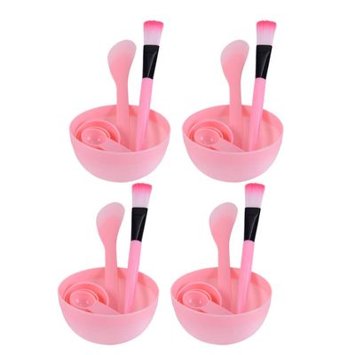 DIY Facial Mask Bowl Tool Set, 4 Sets for Home Skin Care