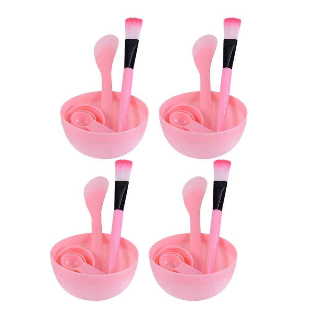 DIY Facial Mask Bowl Tool Set, 4 Sets for Home Skin Care