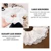 1Pcs White Large Lace Scrunchies for Women Oversized Scrunchy Hair Ties Fancy Satin Hair Scrunchies Bun or Ponytail Hair Holder Accessories for Women Thick Curly Hair view 3