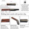 G.B.S Handmade Folding Comb for Men and Women FCT 3 Pack and Beard Filler Pencil Beard Pen for Facial Hair (Dark Brown) view 3