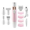 Gleamligh Bikini-Trimmer and Shaver for Women with 4 Attachments for Gentle Grooming in Sensitive Areas, Pink and White view 1