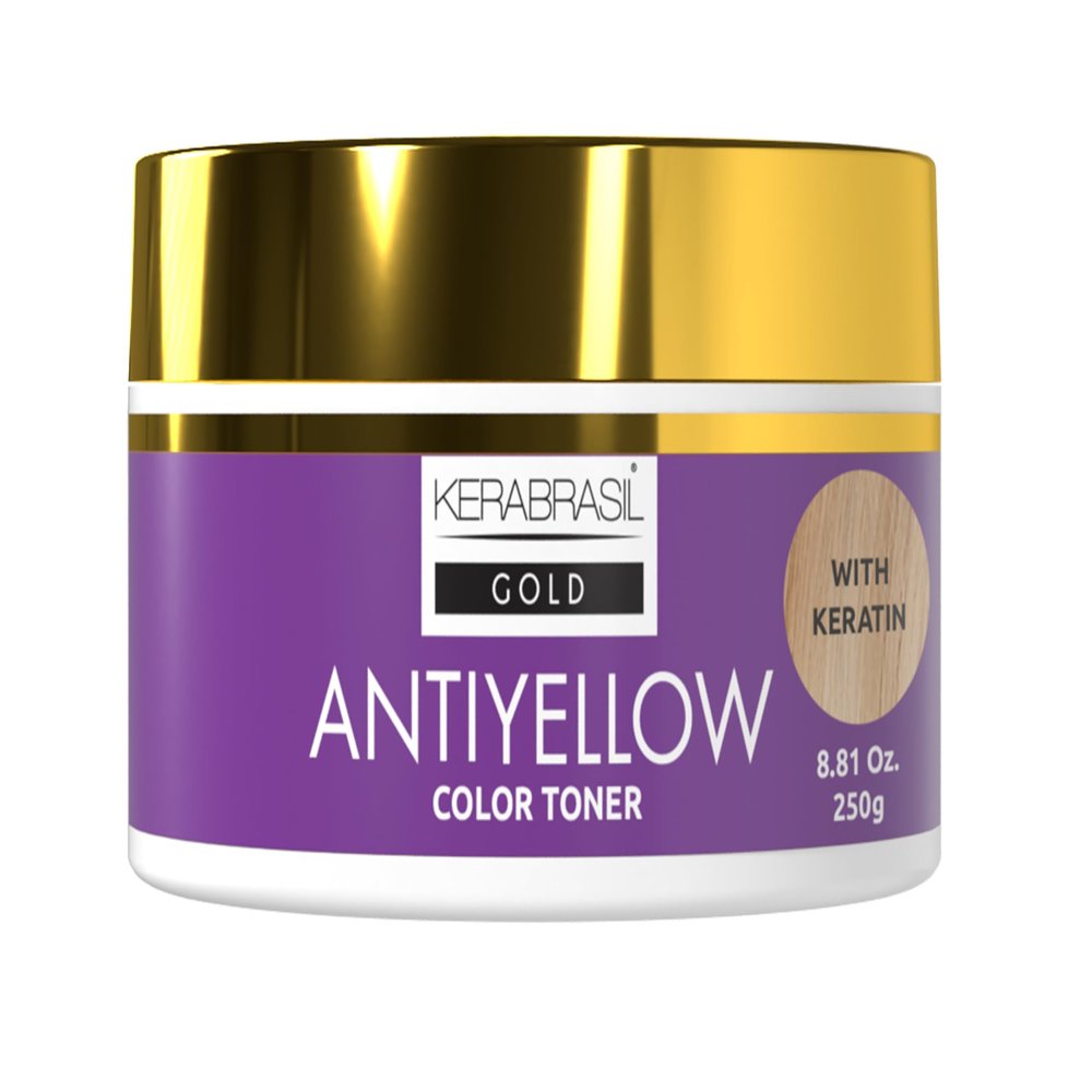 Kerabrasil Antiyellow  Neutralizes Brassy Tones, Enhances Cool Blonde, Deep Hydration for Color-Treated & Natural Hair  Pearlized Finish for Radiant Look (Treatment)