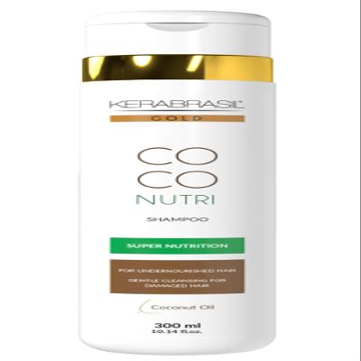 Kerabrasil Coconut Moisture - Deep Hydration with Natural Coconut Oil, Keratin-Enhanced for Strength, Frizz Control, Ideal for Daily Use, Tropical Hair Care