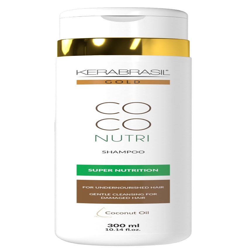 Kerabrasil Coconut Moisture - Deep Hydration with Natural Coconut Oil, Keratin-Enhanced for Strength, Frizz Control, Ideal for Daily Use, Tropical Hair Care