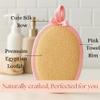 Natural Loofah Exfoliating Body Scrubber for Women Made with Natural Egyptian Loofa Sponge, Bath Shower Luffa lufa for face and Body. exfoliator Scrub Pads view 3