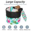 2PCS Flamingo Leaves-217 Travel Cosmetic Bag Makeup Organizer Bag Bathroom Cases Toiletry Bag with Drawstring (Cylindrical bag and small bag) view 2