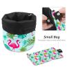 2PCS Flamingo Leaves-217 Travel Cosmetic Bag Makeup Organizer Bag Bathroom Cases Toiletry Bag with Drawstring (Cylindrical bag and small bag) view 4