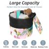 2PCS Aesthetic Flower-480 Travel Cosmetic Bag: Your Ultimate Makeup Organizer & Bathroom Cases - With Drawstring, Cylindrical & Small Toiletry Bag view 2
