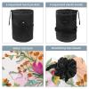 2PCS Aesthetic Flower-480 Travel Cosmetic Bag: Your Ultimate Makeup Organizer & Bathroom Cases - With Drawstring, Cylindrical & Small Toiletry Bag view 3