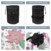 2PCS Aesthetic Art Flower-463 Travel Cosmetic Bag Makeup Organizer, Drawstring Bathroom Cases - Cylindrical & Small Toiletry Bag view 3
