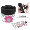 2PCS Aesthetic Art Flower-463 Travel Cosmetic Bag Makeup Organizer, Drawstring Bathroom Cases - Cylindrical & Small Toiletry Bag view 4