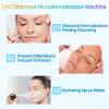 Diamond Micro-Derma-Dermabrasion Machine, 3 IN 1 Dermabrasion Facial Machine 0-68cmHg Suction Power, Professional Diamond Glow Facial Machine with Spray Kit, Home Use Facial Skin Care Equipment view 2