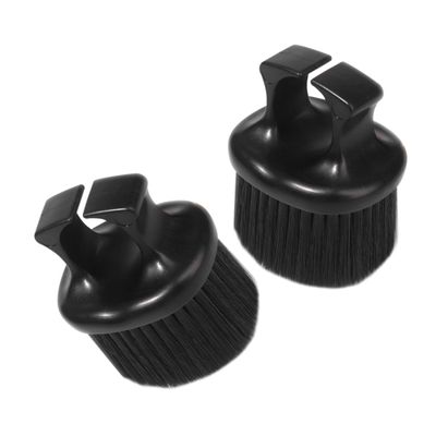 BELLIFFY 2pcs Retro Beard Brush Portable Grooming Tool Ring Design for Comfortable to Hold for Men Hair and Beard Care for Salon and Personal Use