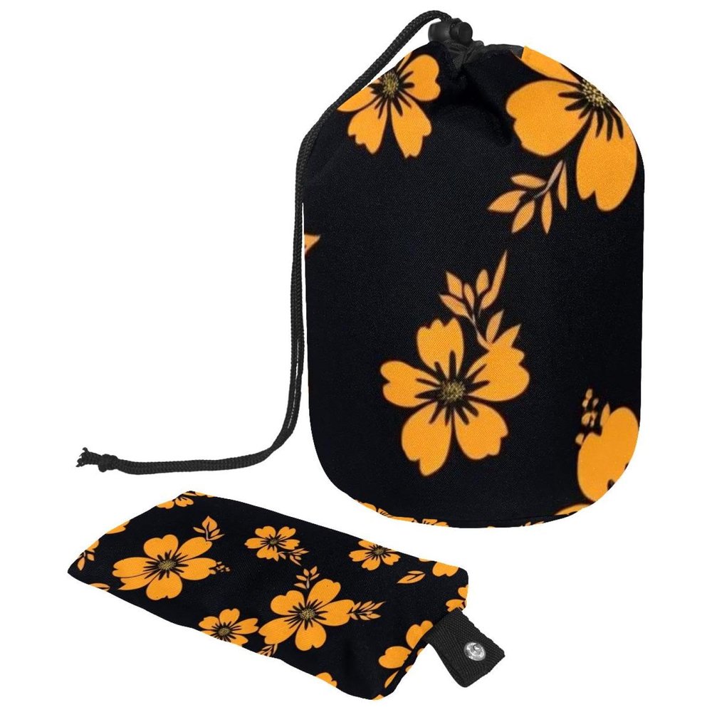 2PCS Aesthetic Leaves-94 Travel Cosmetic Bag Makeup Organizer: Stylish Bathroom Cases with Drawstring, Cylindrical & Small Toiletry Bag