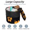 2PCS Aesthetic Leaves-94 Travel Cosmetic Bag Makeup Organizer: Stylish Bathroom Cases with Drawstring, Cylindrical & Small Toiletry Bag view 2
