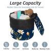 2PCS Leaf Art-270 Travel Cosmetic Bag Makeup Organizer: Stylish Bathroom Cases with Drawstring, Cylindrical & Small Toiletry Bag view 2