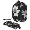 2PCS Leaf Art-218 Travel Cosmetic Bag Makeup Organizer: Stylish Bathroom Cases with Drawstring, Cylindrical & Small Toiletry Bag view 1