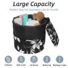 2PCS Leaf Art-218 Travel Cosmetic Bag Makeup Organizer: Stylish Bathroom Cases with Drawstring, Cylindrical & Small Toiletry Bag view 2