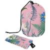 2PCS Aesthetic Colored Flowers-377 Travel Cosmetic Bag Makeup Organizer Bag Bathroom Cases Toiletry Bag with Drawstring (Cylindrical bag and small bag) view 1