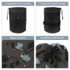 2PCS Colored Leaves-140 Travel Cosmetic Bag: Your Ultimate Makeup Organizer & Bathroom Cases - With Drawstring, Cylindrical & Small Toiletry Bag view 3