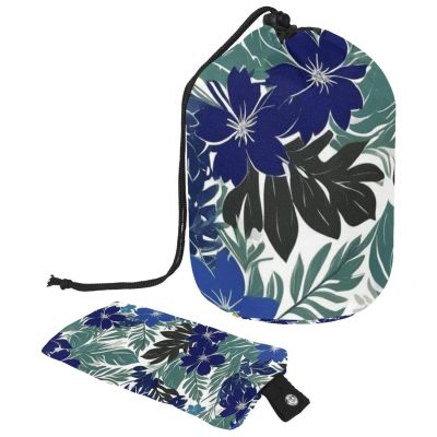 2PCS Leaf Art-227 Travel Cosmetic Bag Makeup Organizer, Drawstring Bathroom Cases - Cylindrical & Small Toiletry Bag
