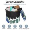 2PCS Leaf Art-227 Travel Cosmetic Bag Makeup Organizer, Drawstring Bathroom Cases - Cylindrical & Small Toiletry Bag view 2