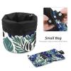 2PCS Leaf Art-227 Travel Cosmetic Bag Makeup Organizer, Drawstring Bathroom Cases - Cylindrical & Small Toiletry Bag view 4