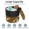 2PCS Colored Leaves-205 Travel Cosmetic Bag Makeup Organizer Bag Bathroom Cases Toiletry Bag with Drawstring (Cylindrical bag and small bag) view 2